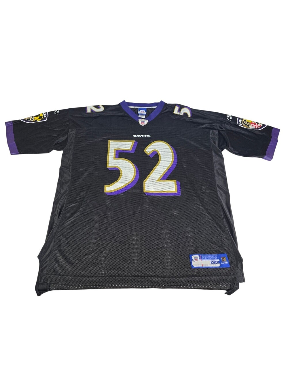 Ray Lewis Baltimore Ravens Reebok Onfield Black Jersey Size 2XL